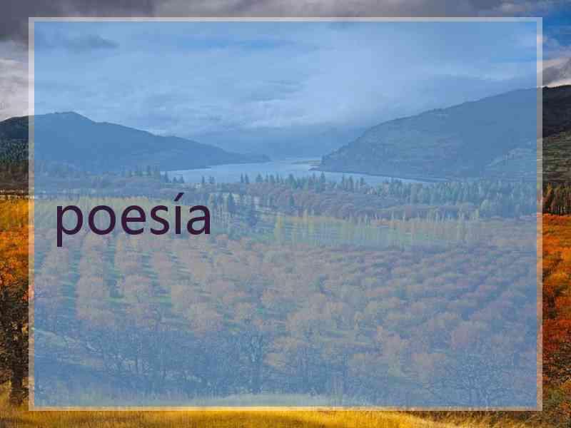 poesía