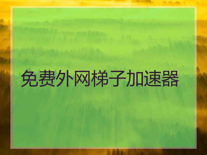 免费外网梯子加速器